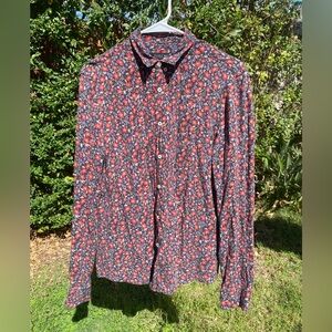 Zara floral button up shirt size M